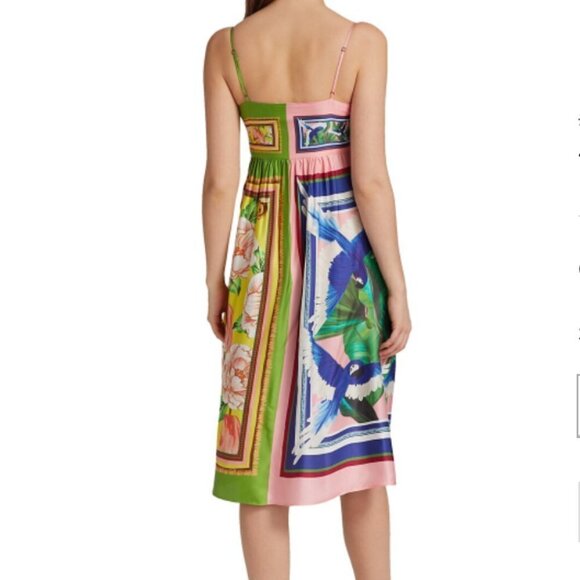 Farm Rio Women’s Double Scarfs Pastel Midi Dress - Picture 5 of 7